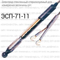 Купить ЭСП-71-11 pH электрод стеклянный стерилизуемый лабораторный вспомогательный запаянной конструкции Санкт-Петербург